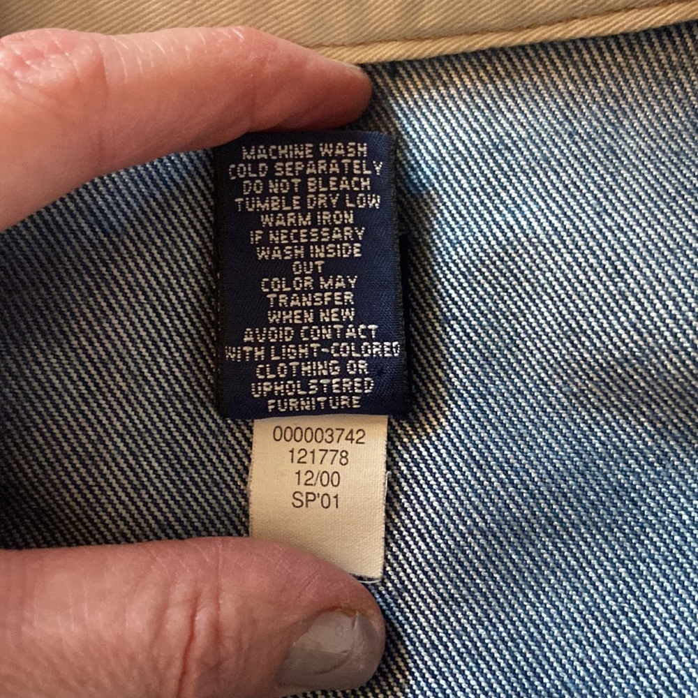 GAP, size SMALL, dark denim adjustable fitted waist and collared jacket - Picture 4 of 9